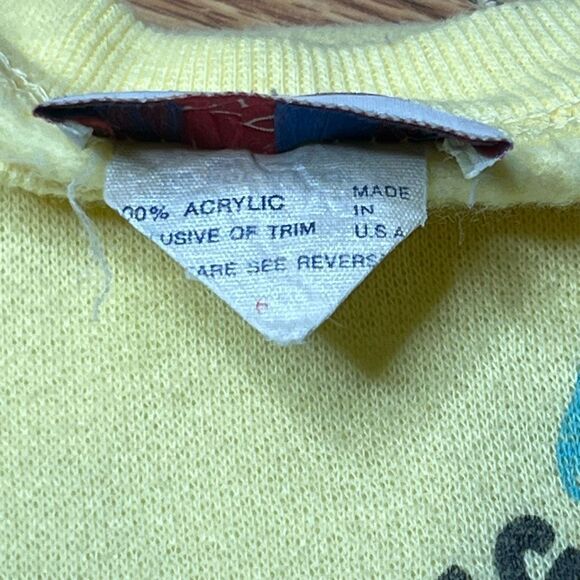 American Vintage 80s Raining Cats & Dogs Sweatshirt Oversized - Picture 4 of 5